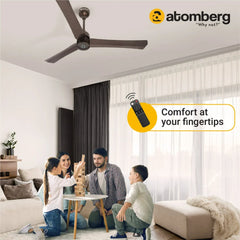 Atomberg Renesa + 56" 35Watt BLDC motor Energy Saving Anti-Dust Speed Indicator Light Ceiling Fan with Remote Control ( Earth Brown ) AT-107