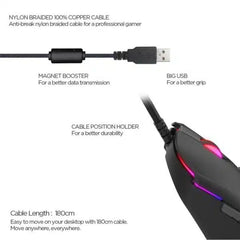 Fantech X17 Pro Blake Macro RGB Gaming Mouse
