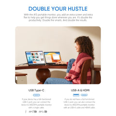 Arzopa A1S Ultra-Thin Portable Monitor (14” FHD 1080P)