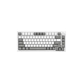 AJAZZ AK820 75% Gasket-Mounted White Backlit Wired Mechanical Keyboard, White Gray