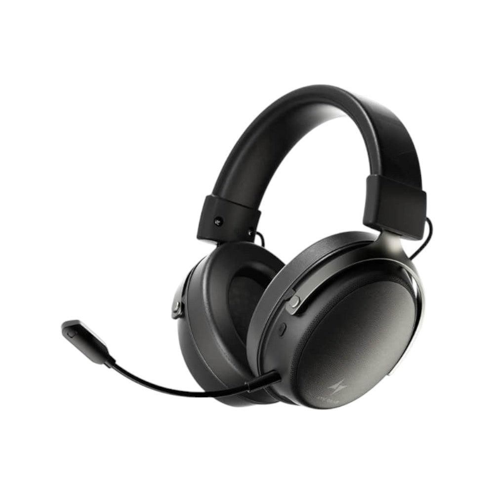 ATK Neptune N9 wireless gaming headset in black featuring a detachable microphone and padded over-ear cushions.