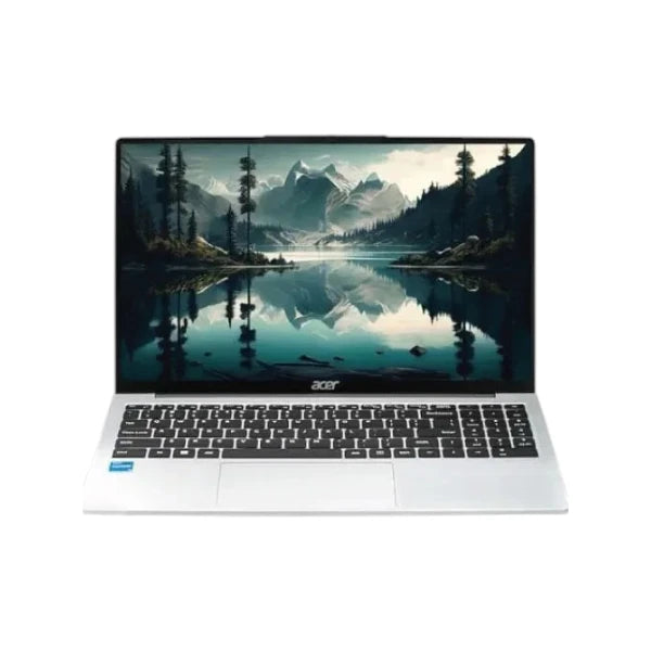 Acer Aspire 3 15.6-inch FHD Laptop in Silver featuring 13th Gen Intel Core i5 processor and full keyboard.