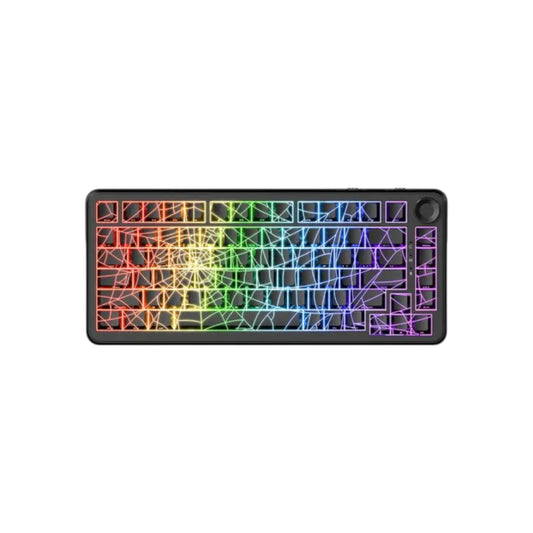 Ajazz AK820 MAX Ultra HE Tri-Mode Wireless Mechanical Keyboard, Spider Web Black
