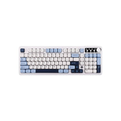 Ajazz AF98 PLUS RGB Tri-Mode Wireless Membrane Keyboard, Blue White