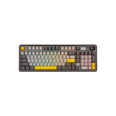 Ajazz AK980 Tri-mode with TFT Color Screen Hot-Swappable Mechanical Keyboard, White Purple