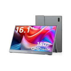 Arzopa Z3FC 16.1-inch 2K QHD IPS ultra-slim portable gaming monitor featuring a high 180Hz refresh rate.
