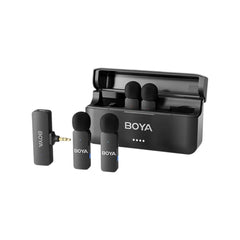 BOYA BY-V4 4-Channel Mini Wireless Microphone with 3.5mm Converter (MPHB17409)