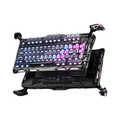 GravaStar Mercury K1 Pro Special Edition mechanical keyboard featuring a cyberpunk aesthetic and vibrant RGB LED backlighting.