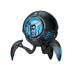 GravaStar Mars Pro wireless Bluetooth speaker in black featuring a futuristic mecha robot design with blue glowing LED elements.