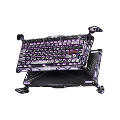 GravaStar Mercury V75 Pro 75% magnetic switch gaming keyboard featuring an Iron Purple finish and dynamic RGB backlighting.