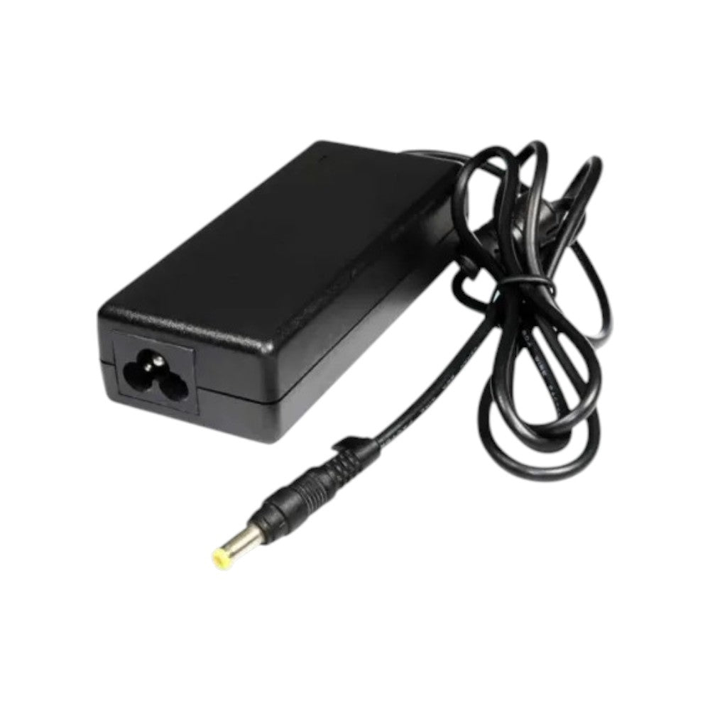HP Compaq 510 65W laptop power adapter charger featuring 18.5V 3.5A output and attached black cable.
