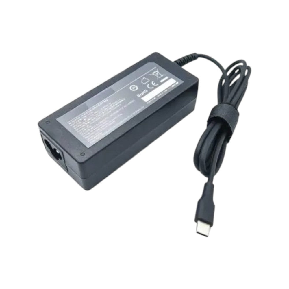 HP 45W laptop power adapter charger featuring a Type-C connector, 20V 3.25A output, and attached black USB-C cable.