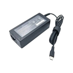 HP 65W laptop power adapter charger featuring a Type-C connector, 20V 3.25A output, and attached black USB-C cable.