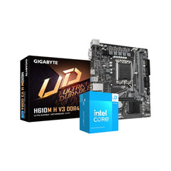 Intel Core i3 14100 14th Gen Raptor Lake Processor with GIGABYTE H610M H V3 DDR4 Micro ATX Motherboard