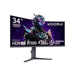KOORUI 34E6UC 34" 180Hz WQHD VA Curved Gaming Monitor