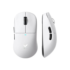 MCHOSE M7 series large-sized wireless gaming mouse in white with black buttons.