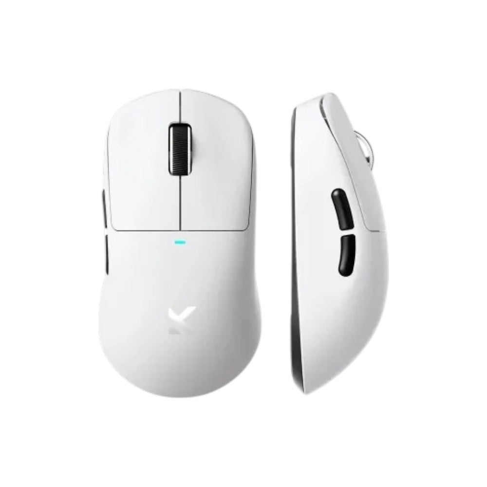 MCHOSE M7 Ultra tri-mode wireless gaming mouse in white, featuring an ergonomic design engineered for high-performance esports gaming.