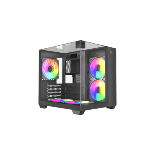 MaxGreen S275-33 Mid-Tower M-ATX Casing With 3x MaxGreen M59 ARGB Fan