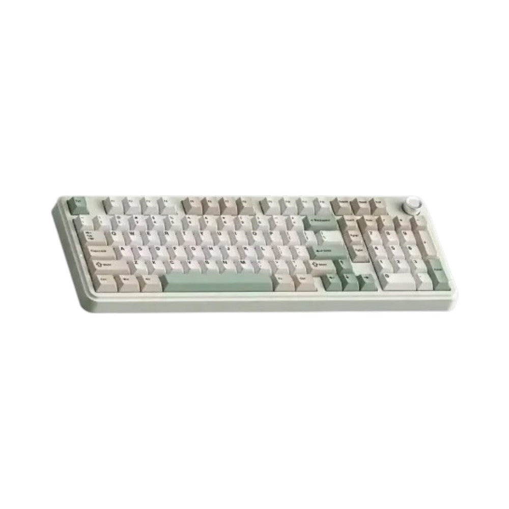 Monka K100 tri-mode gasket-mounted hot-swappable mechanical gaming keyboard featuring a classic Retro OG gradient color scheme.