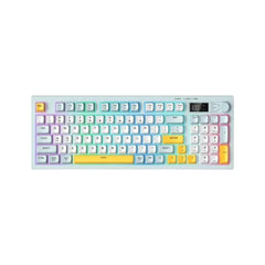 Onikuma G80 tri-mode wireless keyboard featuring a colorful layout with custom pastel keycaps.