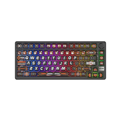 Royal Kludge RK M75 HE mechanical gaming keyboard with magnetic mint switches, RGB lighting, and custom Hephaestus keycaps.
