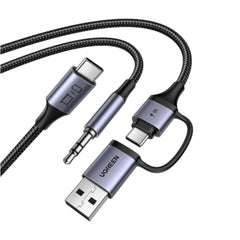 Ugreen CM772 Type-C to Type-C, Type-A & 3.5mm Male Charging & Audio Cable #45009