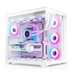 Monarch City Ranger X7 ARGB Mid-Tower ATX Gaming Case White