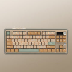 AJAZZ AK870 Hot-Swap Mechanical Keyboard Fallen Leaf Yellow TFT Screen Ajazz Jasmine Switch