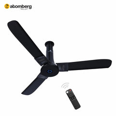 Atomberg Studio+ 48" 35W BLDC motor Energy Saving Anti-Dust Speed Indicator Light Ceiling Fan with Remote Control (Black) AT-137