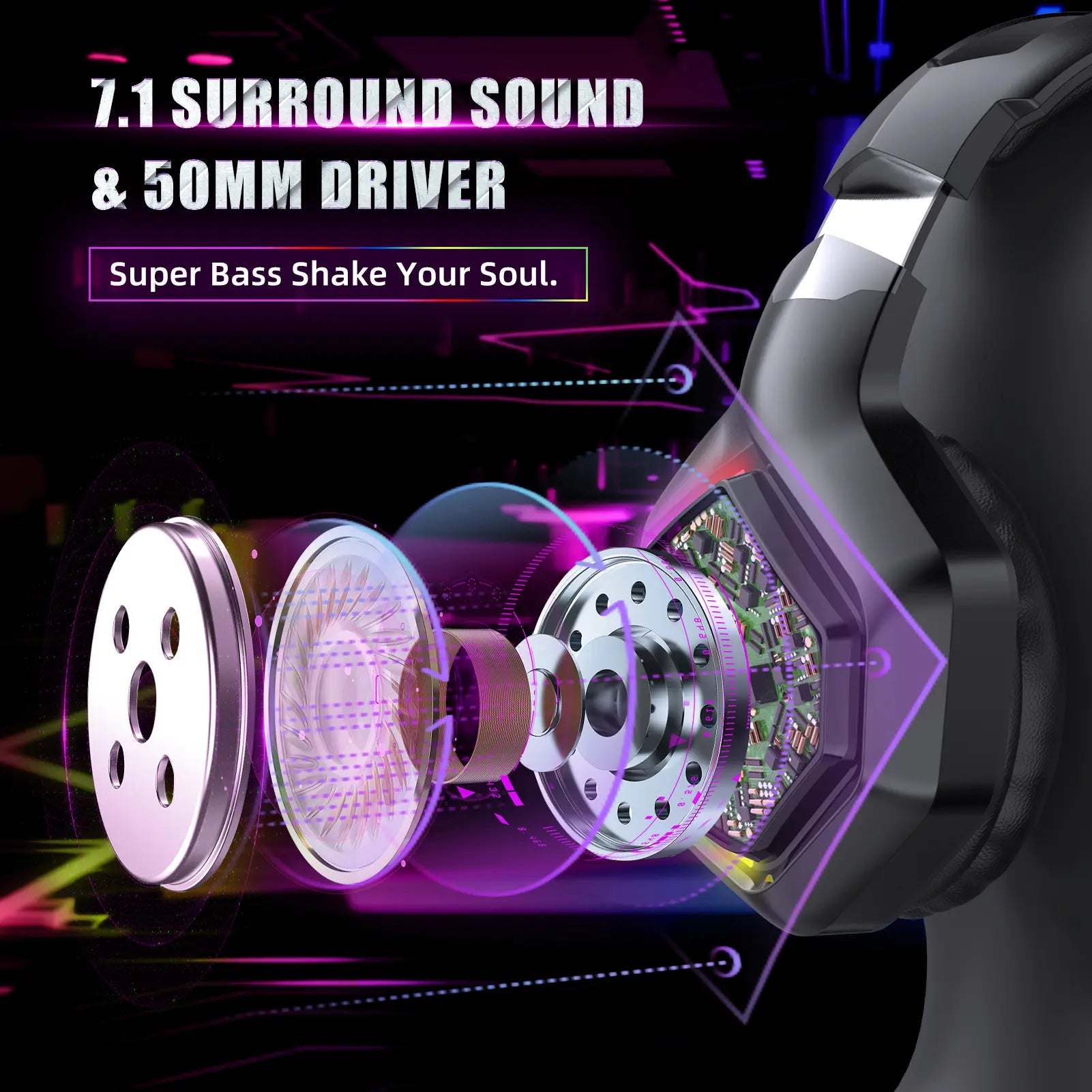 Onikuma K10 Pro Wired RGB Gaming Headphone (HOK3521)
