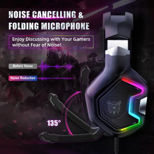 Onikuma K10 Pro Wired RGB Gaming Headphone