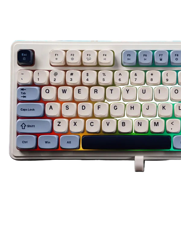 Ajazz AF98 PLUS RGB Tri-Mode Wireless Membrane Keyboard, Blue White (KAJZ703)