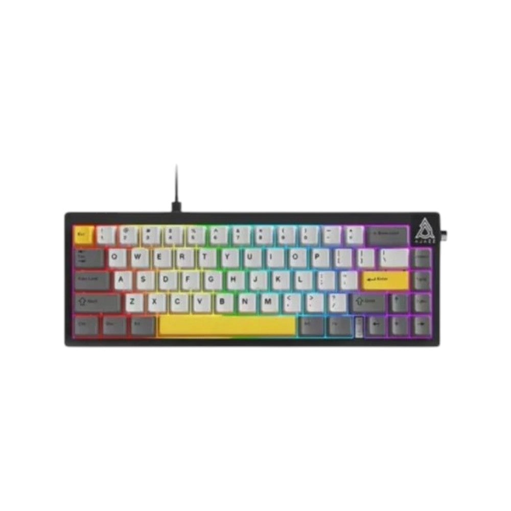 AJAZZ AK650 wired mechanical gaming keyboard in Starry Night Gray with colorful keycaps.
