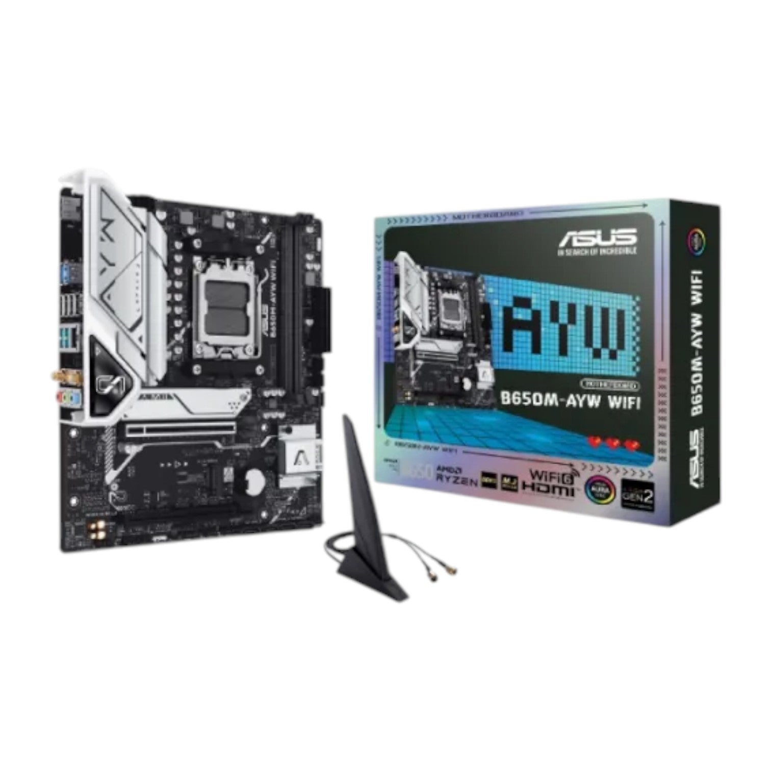 ASUS B650M-AYW WIFI AMD AM5 DDR5 Micro-ATX Motherboard (AAMD6021)