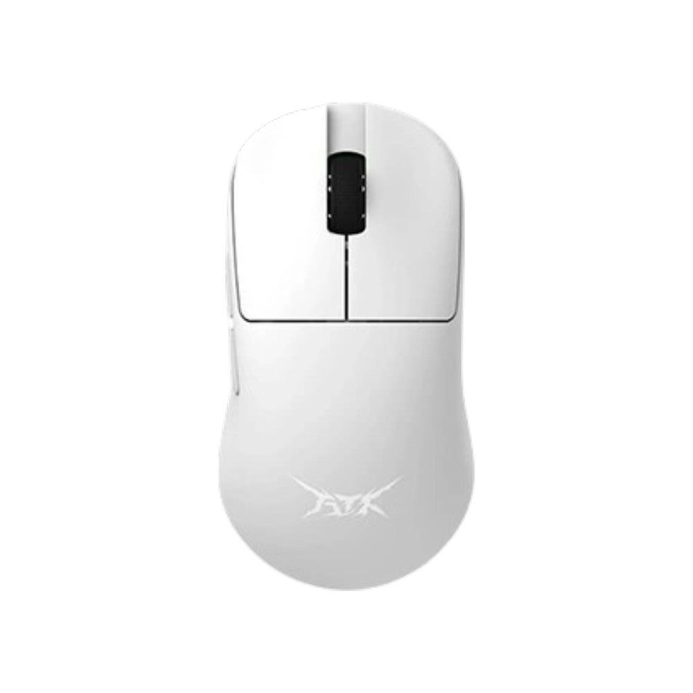 ATK Blazing Sky U2 V2 white mini wireless gaming mouse featuring a high-performance 30000 DPI optical sensor.