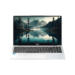 Acer Aspire 3 15.6-inch FHD Laptop in Silver featuring 13th Gen Intel Core i5 processor and full keyboard.