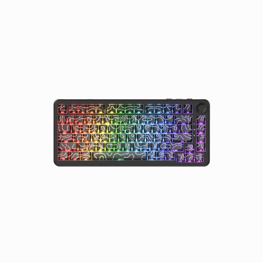 Ajazz AK820 MAX Ultra HE Tri-Mode Wireless Mechanical Keyboard, Spider Web Black
