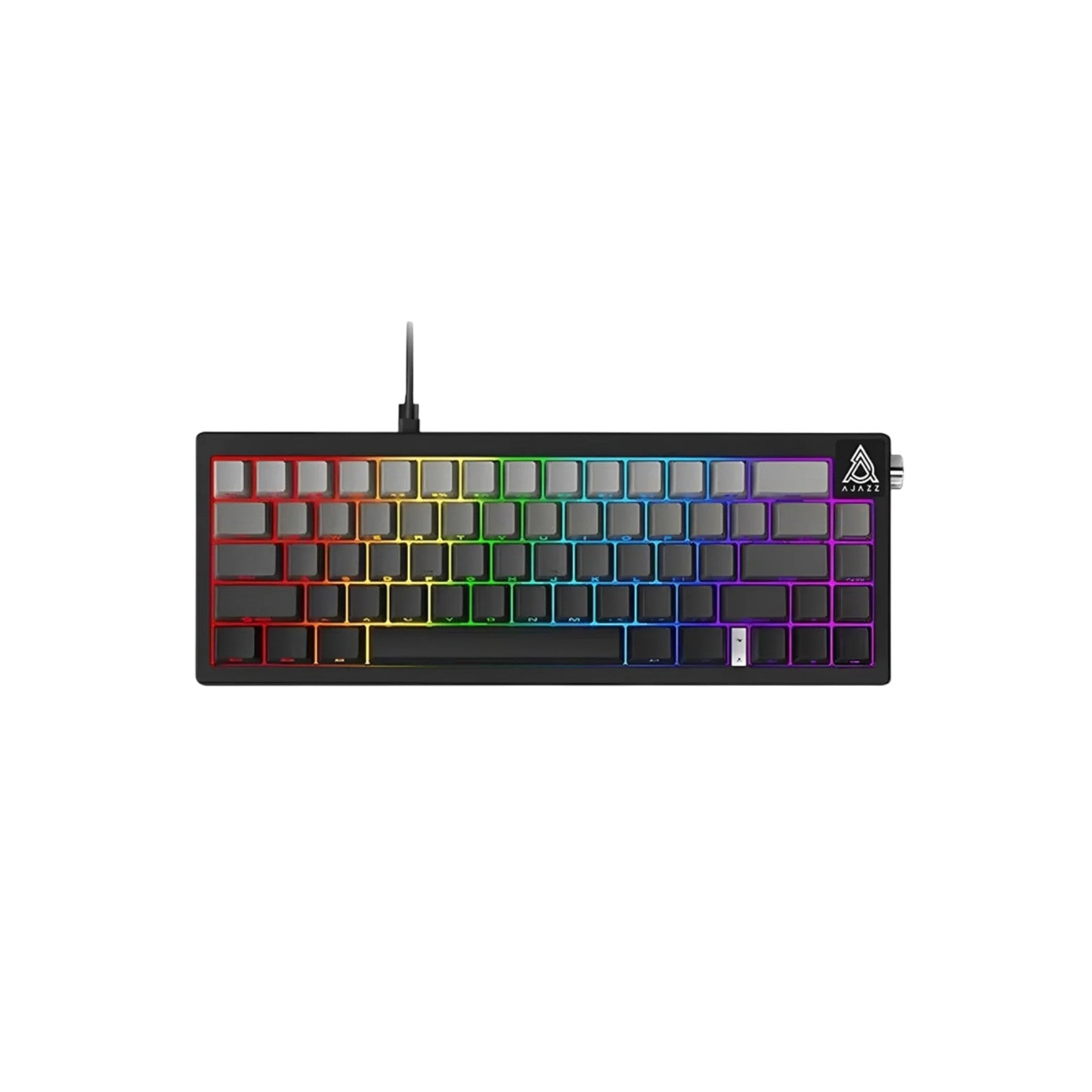Ajazz AK650 Wired Gasket-Mounted Hot-Swappable RGB Mechanical Keyboard, Gradient Black