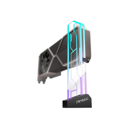 Antec AT-GPUH-ARGB-TG-BK Tempered Glass ARGB GPU Holder