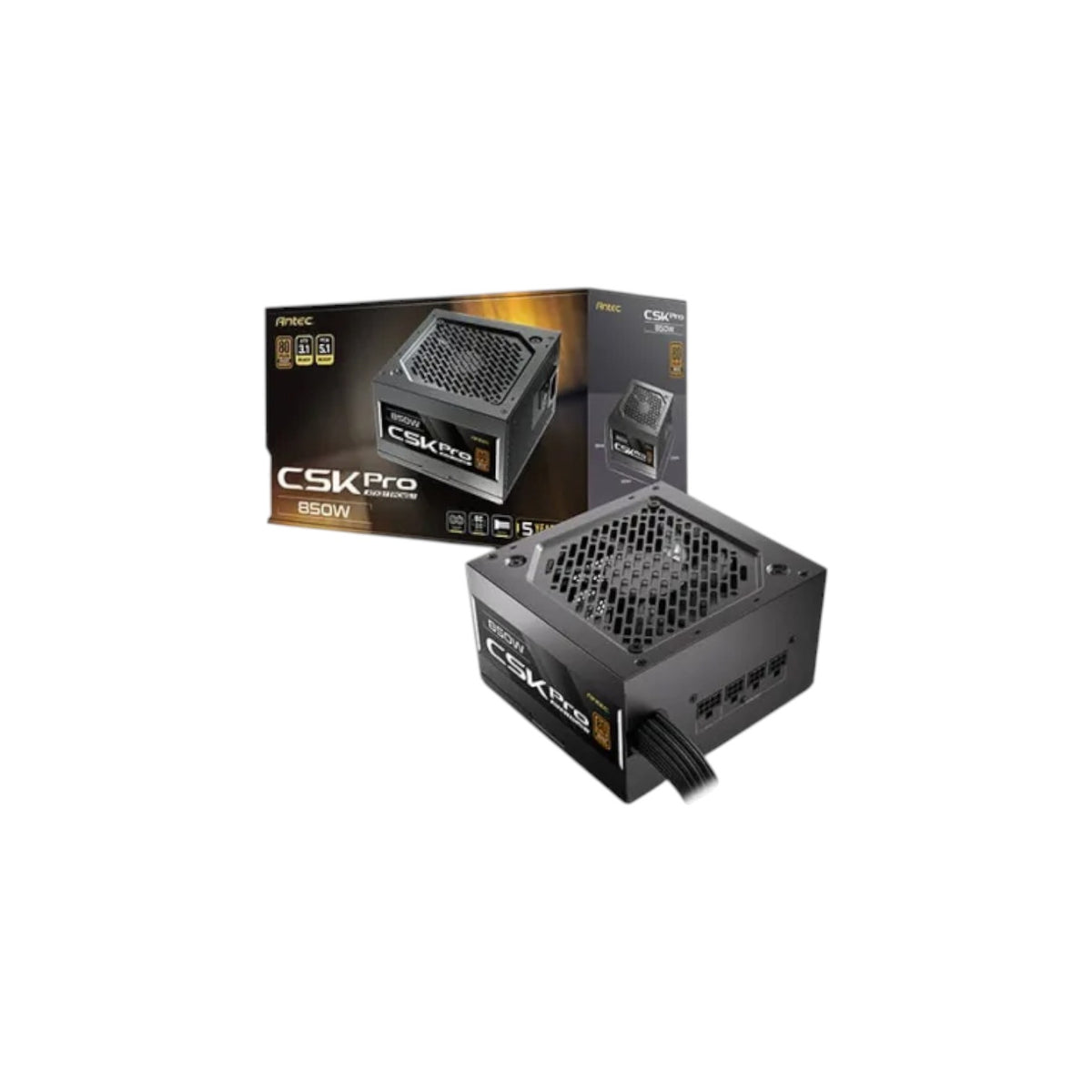Antec CSK 850 PRO 850W ATX 3.1 & PCIE 5.1 80+ Bronze Semi-Modular Power Supply (PSA7213)