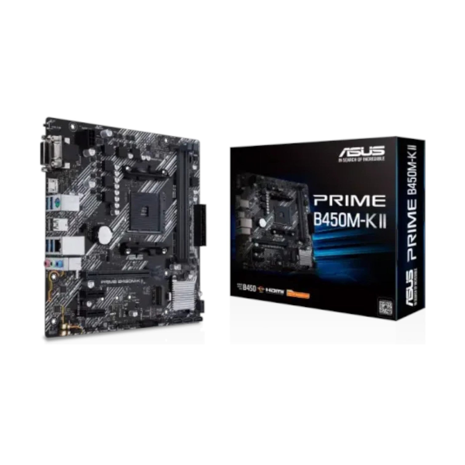 Asus PRIME B450M-K II DDR4 AMD AM4 micro ATX Motherboard (AAMD6031)