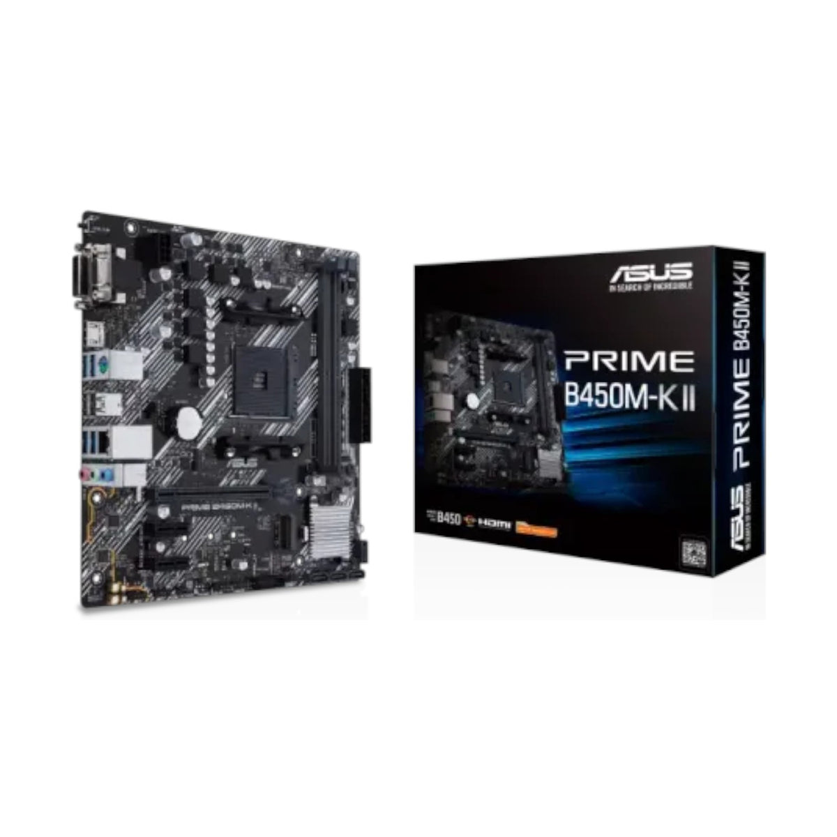 Asus PRIME B450M-K II DDR4 AMD AM4 micro ATX Motherboard (AAMD6031)