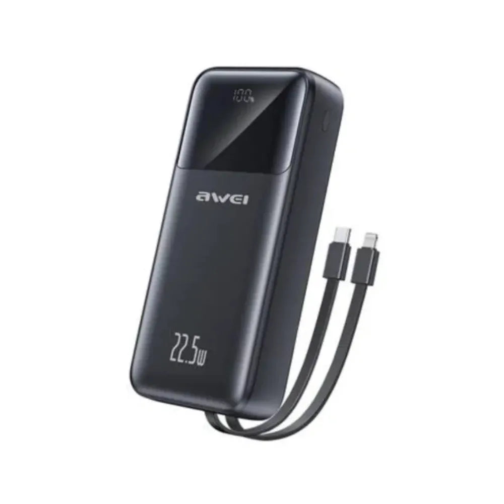 Awei P107K 20000mah 22.5W Fast Charging Digital Display Power Bank (PBA8006)