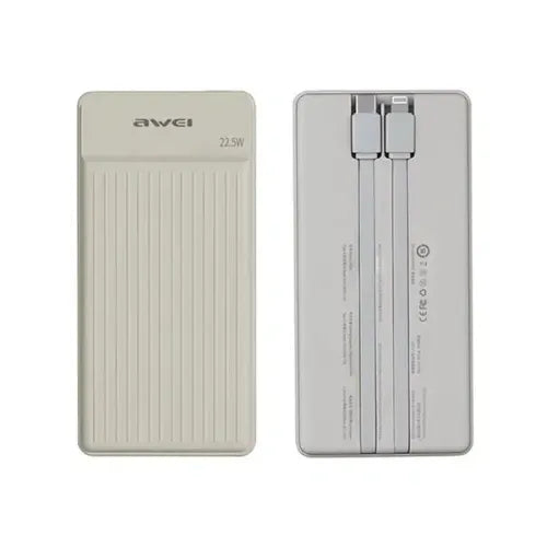 Awei P88K 10000mAh 22.5W Mini Fast Charging Power Bank Gray (PBA8011)