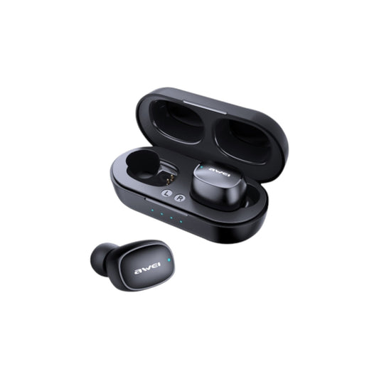 Awei T13 Touch TWS Dual Ear Bluetooth Earbuds With Charging Doc