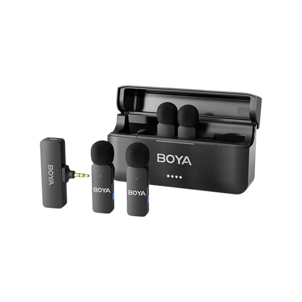 BOYA BY-V4 4-Channel Mini Wireless Microphone with 3.5mm Converter (MPHB17409)