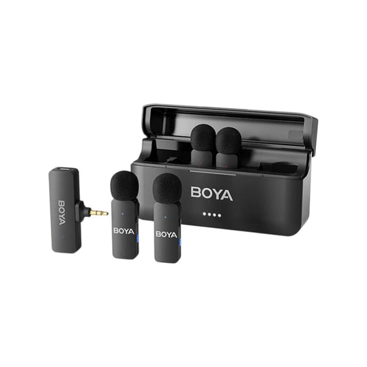 BOYA BY-V4 4-Channel Mini Wireless Microphone with 3.5mm Converter (MPHB17409)