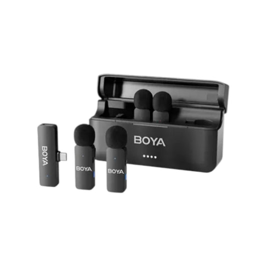 BOYA BY-V4U 2.4GHz 4-Channel Mini Wireless Microphone System (MPHB17410)
