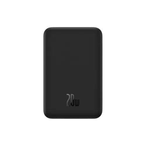 Baseus Magnetic Mini 20000mAh 20W wireless fast charging power bank in black.