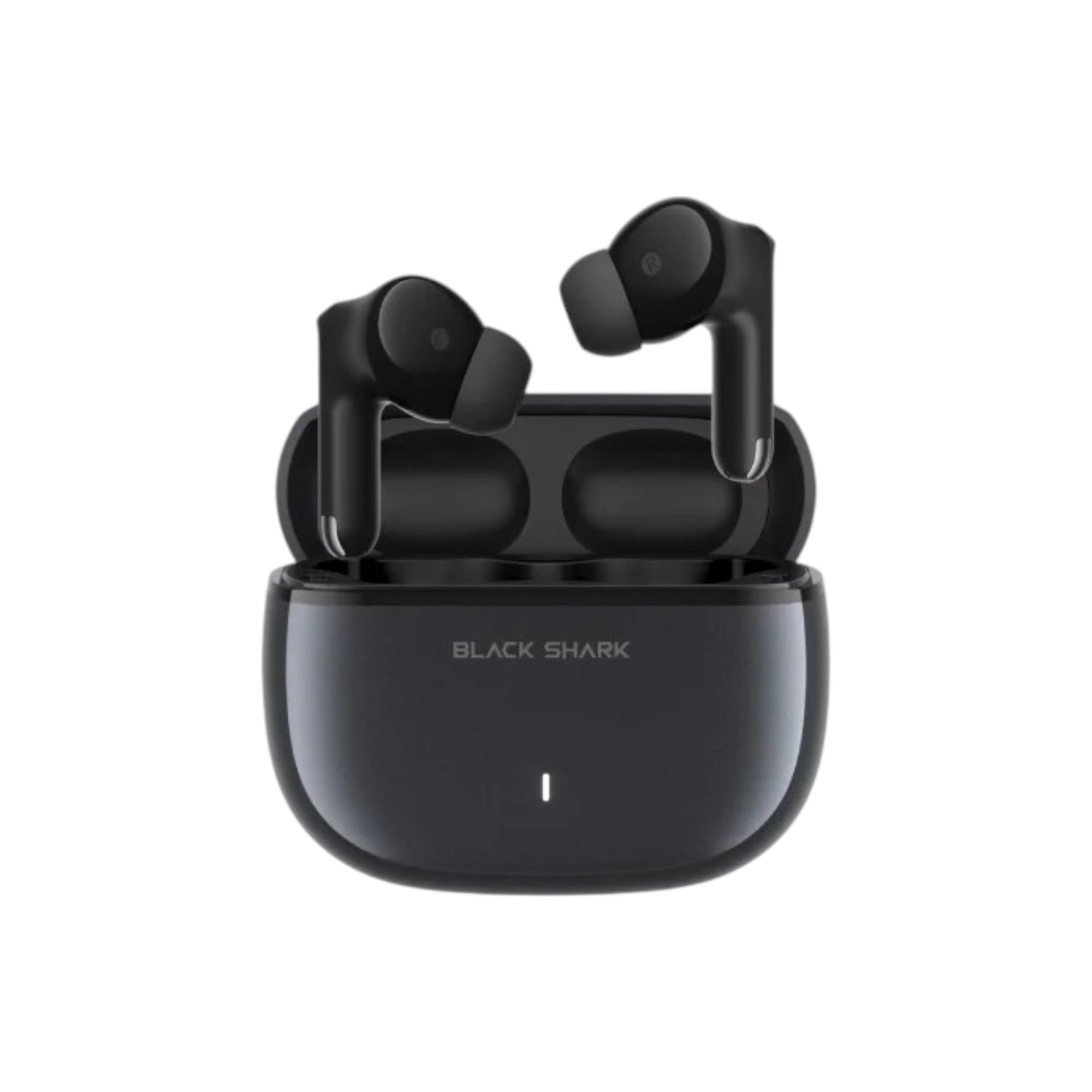 Black Shark T23 TWS wireless earbuds in black, featuring premium sound quality, ergonomic design, and a compact charging case for extended playtime.
